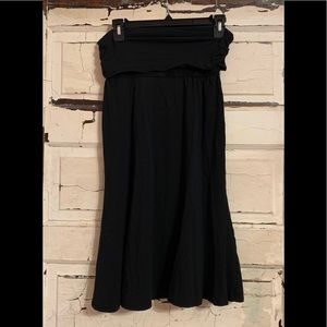Comfortable Hard Tail Cotton/Lycra Black Skirt